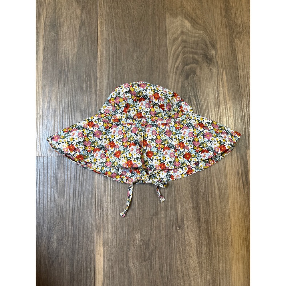 Briar Sun Hat Kids 6-12M Multi Floral Liberty Fabric Tana Lawn Libby A Wide Brim